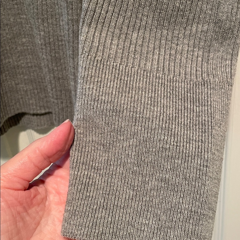 NWT JOE’S JEANS Heather Gray pull over ribbed top Puff shoulder size XL - Picture 5 of 11